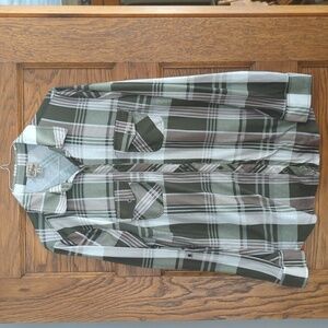 Como Vintage Women's 2-Pocket Plaid Long-Sleeve Button-Down Shirt Size M